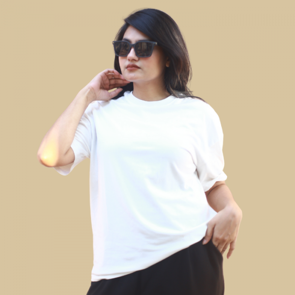 pure cotton drop shoulder white (copy)