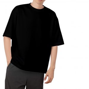pure cotton drop shoulder black