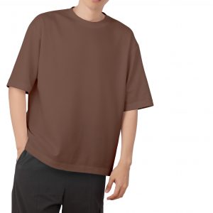 pure cotton drop shoulder coffee