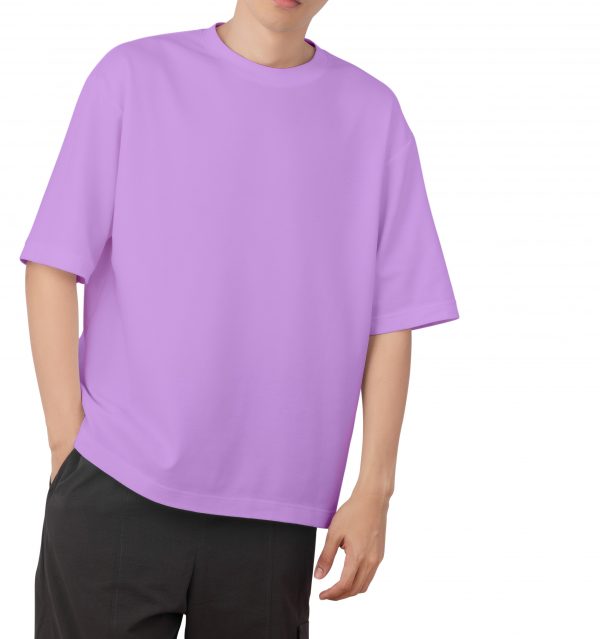 pure cotton drop shoulder lavender