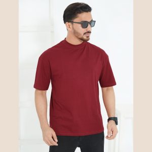 premium drop shoulder maroon