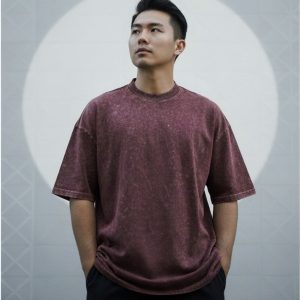 acid wash drop shoulder coffee